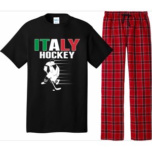 Italy Ice Hockey Fans Jersey Support Italian Hockey Team Great Gift Pajama Set