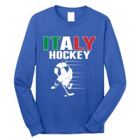 Italy Ice Hockey Fans Jersey Support Italian Hockey Team Great Gift Long Sleeve Shirt