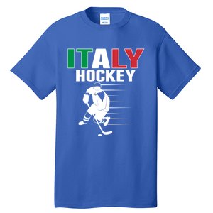 Italy Ice Hockey Fans Jersey Support Italian Hockey Team Great Gift Tall T-Shirt