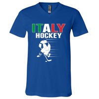 Italy Ice Hockey Fans Jersey Support Italian Hockey Team Great Gift V-Neck T-Shirt