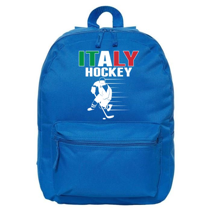 Italy Ice Hockey Fans Jersey Support Italian Hockey Team Great Gift 16 in Basic Backpack