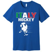 Italy Ice Hockey Fans Jersey Support Italian Hockey Team Great Gift Premium T-Shirt