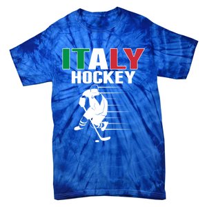 Italy Ice Hockey Fans Jersey Support Italian Hockey Team Great Gift Tie-Dye T-Shirt