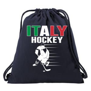 Italy Ice Hockey Fans Jersey Support Italian Hockey Team Great Gift Drawstring Bag