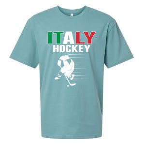 Italy Ice Hockey Fans Jersey Support Italian Hockey Team Great Gift Sueded Cloud Jersey T-Shirt