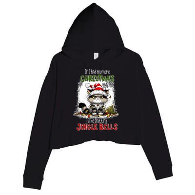 If I Had Anymore Christmas Spirit ID Be Shitting Jingle Crop Fleece Hoodie