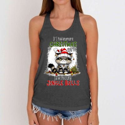 If I Had Anymore Christmas Spirit ID Be Shitting Jingle Women's Knotted Racerback Tank