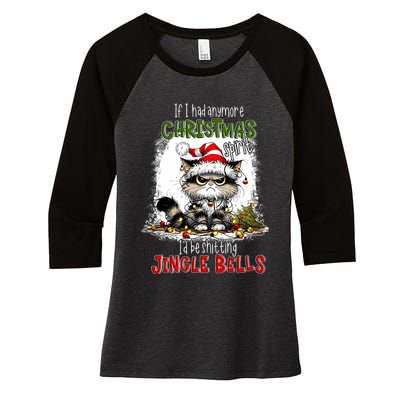 If I Had Anymore Christmas Spirit ID Be Shitting Jingle Women's Tri-Blend 3/4-Sleeve Raglan Shirt