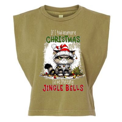 If I Had Anymore Christmas Spirit ID Be Shitting Jingle Garment-Dyed Women's Muscle Tee