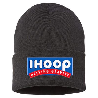 Ihoop I Hoop Defying Gravity Basketball & Basketballer Sustainable Knit Beanie