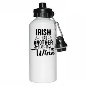 Irish I Had Another Glass Of Wine St Parick's Day Gift Aluminum Water Bottle