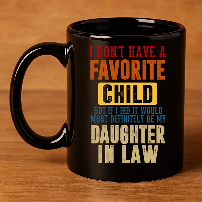 If I Had A Favorite Child It Would Most Definitely Be My Daughter In Law 11oz C Handle Ceramic Mug