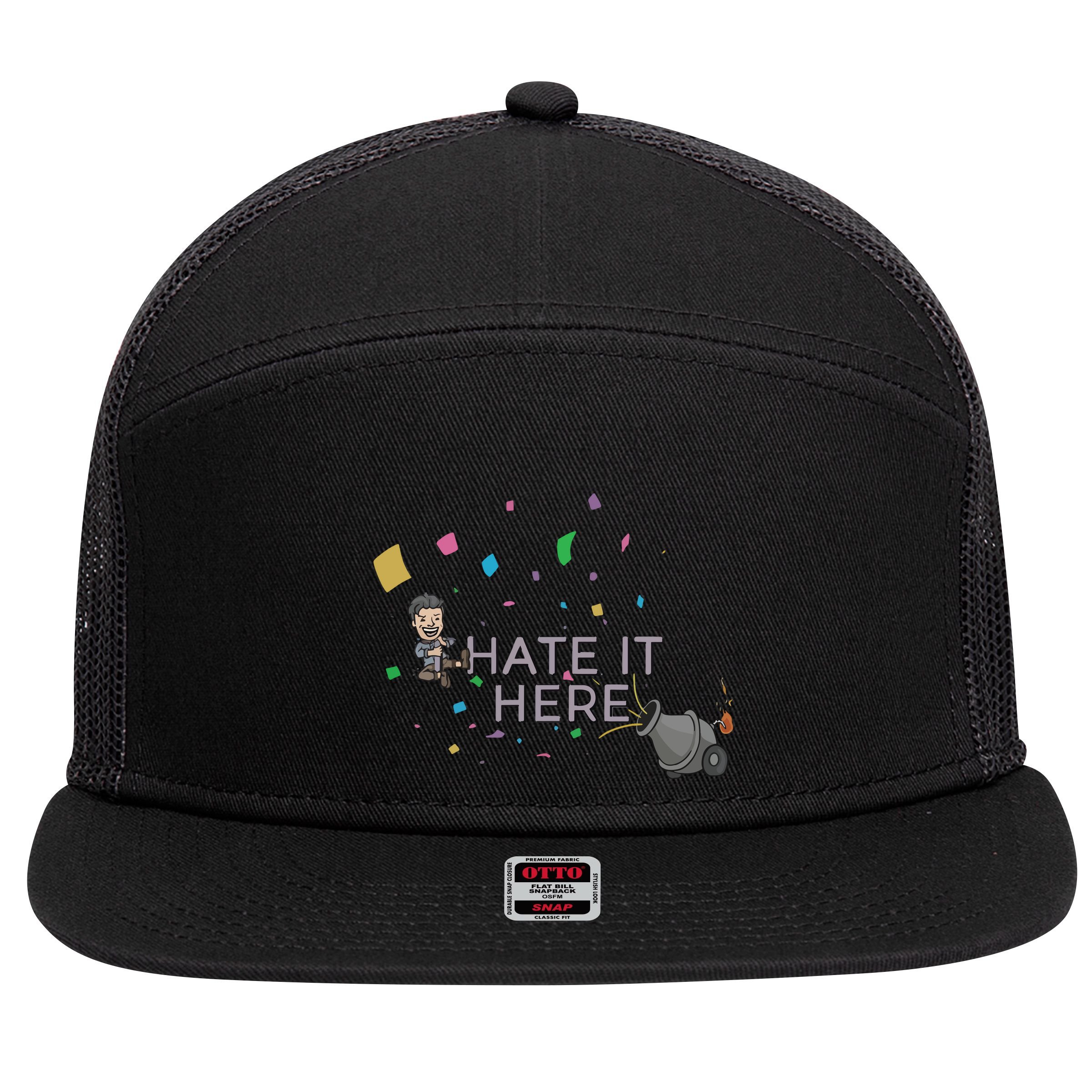 Imonfarris I Hate It Here 7 Panel Mesh Trucker Snapback Hat