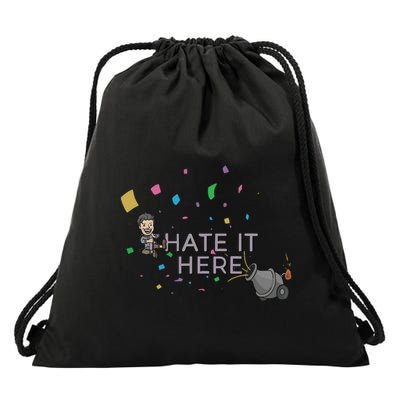 Imonfarris I Hate It Here Drawstring Bag