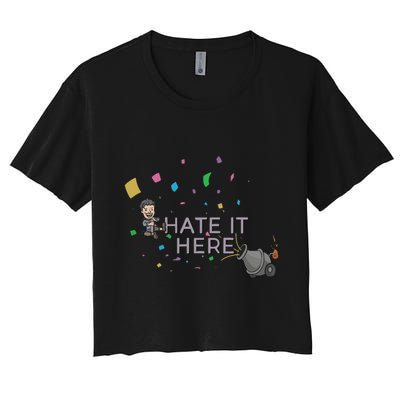 Imonfarris I Hate It Here Crop Top