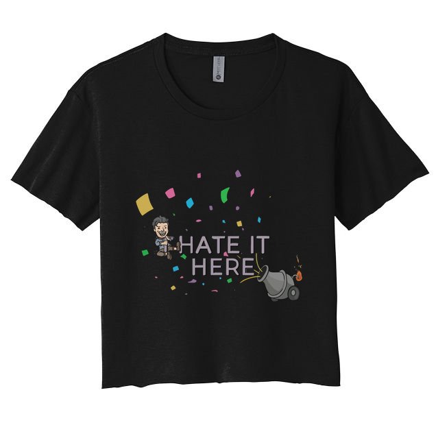 Imonfarris I Hate It Here Crop Top