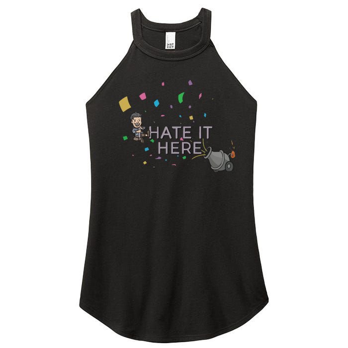 Imonfarris I Hate It Here Women’s Perfect Tri Rocker Tank