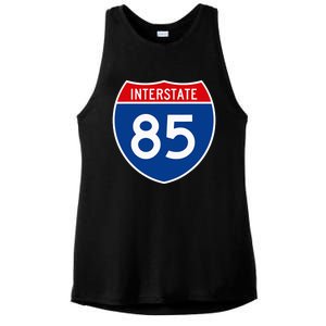 I85 Interstate Highway Shield Sign A2 Funny Ladies PosiCharge Tri-Blend Wicking Tank