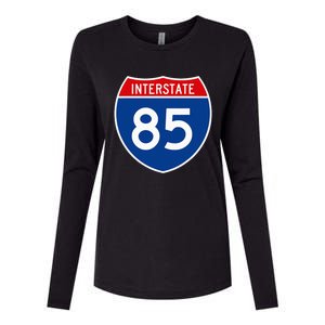 I85 Interstate Highway Shield Sign A2 Funny Womens Cotton Relaxed Long Sleeve T-Shirt