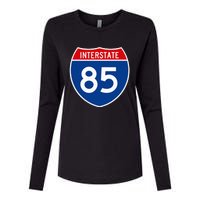 I85 Interstate Highway Shield Sign A2 Funny Womens Cotton Relaxed Long Sleeve T-Shirt