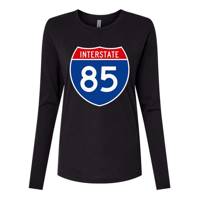 I85 Interstate Highway Shield Sign A2 Funny Womens Cotton Relaxed Long Sleeve T-Shirt