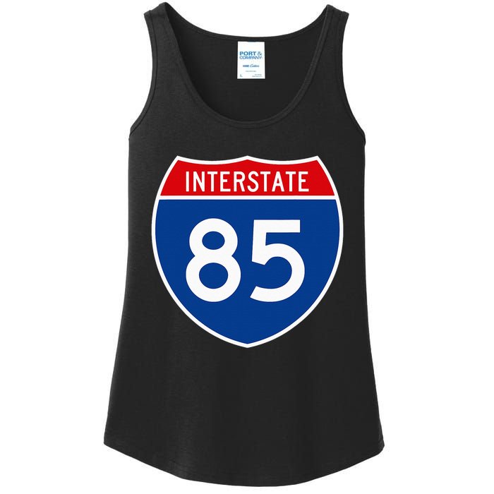 I85 Interstate Highway Shield Sign A2 Funny Ladies Essential Tank