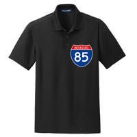 I85 Interstate Highway Shield Sign A2 Funny Dry Zone Grid Polo