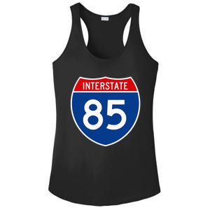 I85 Interstate Highway Shield Sign A2 Funny Ladies PosiCharge Competitor Racerback Tank