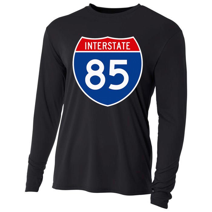 I85 Interstate Highway Shield Sign A2 Funny Cooling Performance Long Sleeve Crew