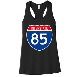 I85 Interstate Highway Shield Sign A2 Funny Women's Racerback Tank