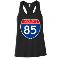 I85 Interstate Highway Shield Sign A2 Funny Women's Racerback Tank