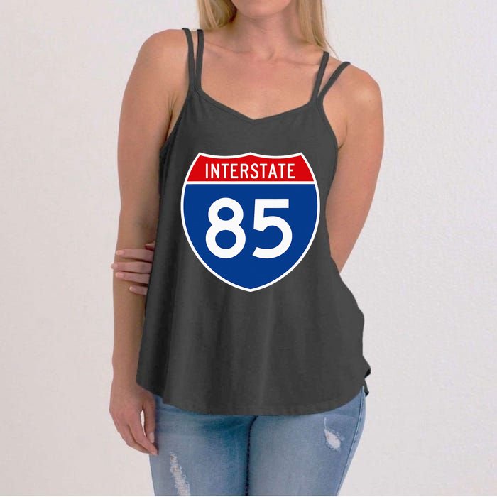 I85 Interstate Highway Shield Sign A2 Funny Women's Strappy Tank