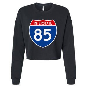 I85 Interstate Highway Shield Sign A2 Funny Cropped Pullover Crew