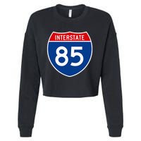 I85 Interstate Highway Shield Sign A2 Funny Cropped Pullover Crew