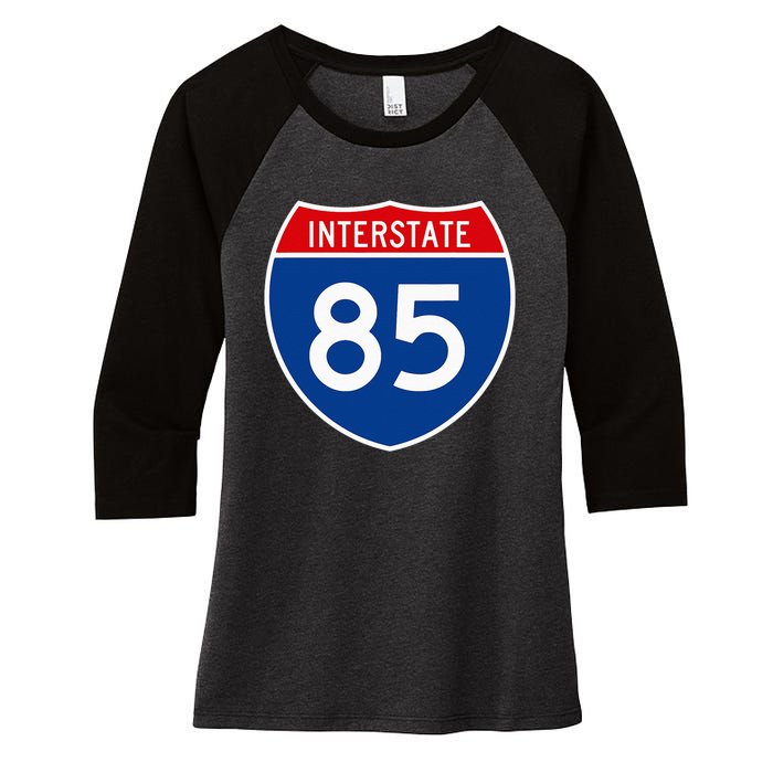 I85 Interstate Highway Shield Sign A2 Funny Women's Tri-Blend 3/4-Sleeve Raglan Shirt