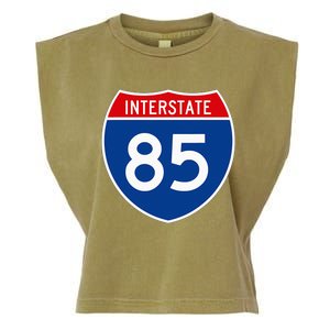 I85 Interstate Highway Shield Sign A2 Funny Garment-Dyed Women's Muscle Tee