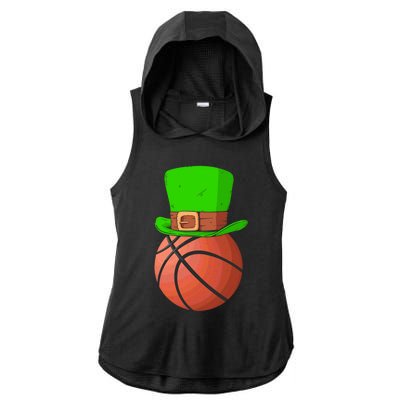 Irish Ireland Happy St Patrick's Day Basketball Player Gift Ladies PosiCharge Tri-Blend Wicking Draft Hoodie Tank