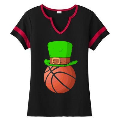 Irish Ireland Happy St Patrick's Day Basketball Player Gift Ladies Halftime Notch Neck Tee