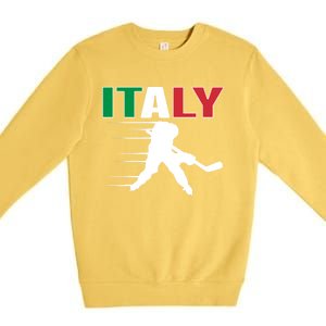 Italy Ice Hockey Fans Jersey Italian Hockey Team Supporter Gift Premium Crewneck Sweatshirt