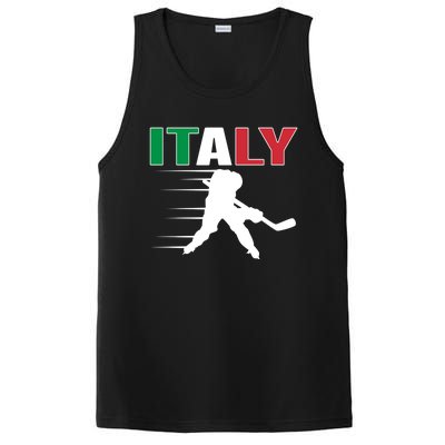 Italy Ice Hockey Fans Jersey Italian Hockey Team Supporter Gift PosiCharge Competitor Tank