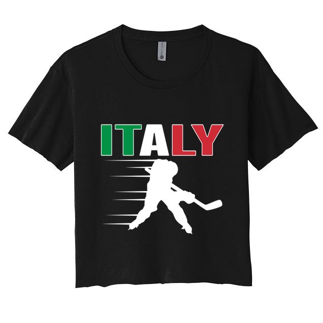 Italy Ice Hockey Fans Jersey Italian Hockey Team Supporter Gift Crop Top