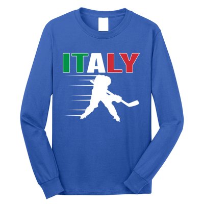 Italy Ice Hockey Fans Jersey Italian Hockey Team Supporter Gift Long Sleeve Shirt