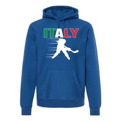 Italy Ice Hockey Fans Jersey Italian Hockey Team Supporter Gift Premium Hoodie