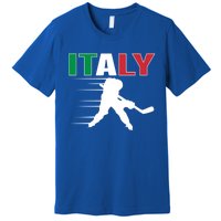 Italy Ice Hockey Fans Jersey Italian Hockey Team Supporter Gift Premium T-Shirt