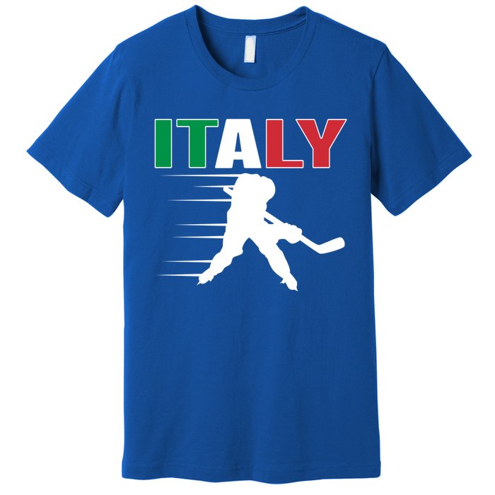 Italy Ice Hockey Fans Jersey Italian Hockey Team Supporter Gift Premium T-Shirt