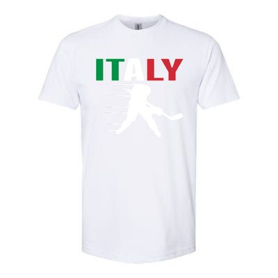 Italy Ice Hockey Fans Jersey Italian Hockey Team Supporter Gift Softstyle CVC T-Shirt