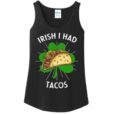 Irish I Had Tacos St Patricks Day Funny Tacos Lover Gift Ladies Essential Tank