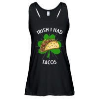 Irish I Had Tacos St Patricks Day Funny Tacos Lover Gift Ladies Essential Flowy Tank