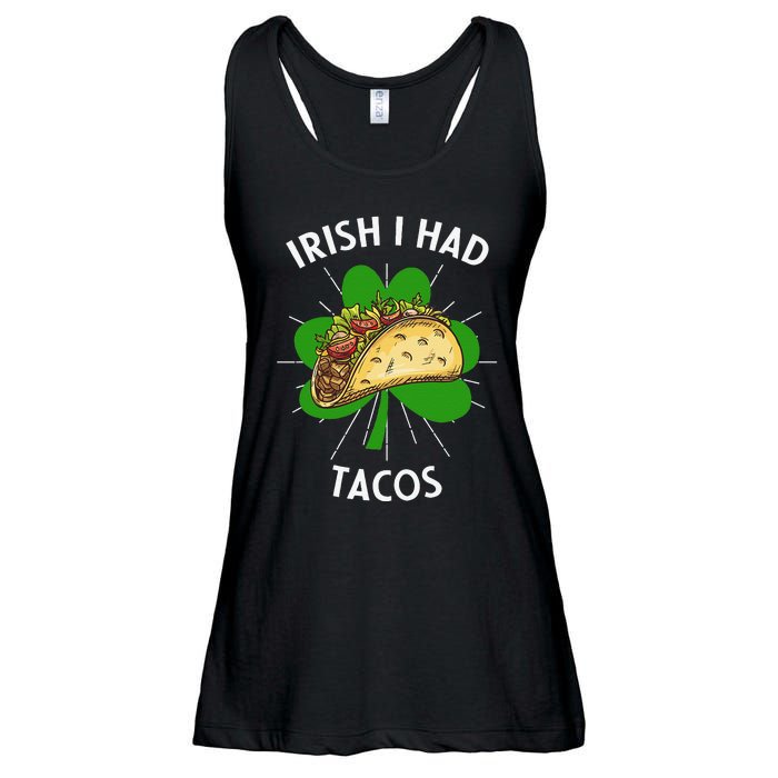 Irish I Had Tacos St Patricks Day Funny Tacos Lover Gift Ladies Essential Flowy Tank