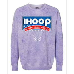 Ihoop I Hoop So Please Watch Your Ankles Classic Logo Colorblast Crewneck Sweatshirt